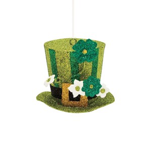 Gallerie II Leprechaun Hat St. Patrick's Day Clover Hanging Christmas Tree Ornament - 1 of 4