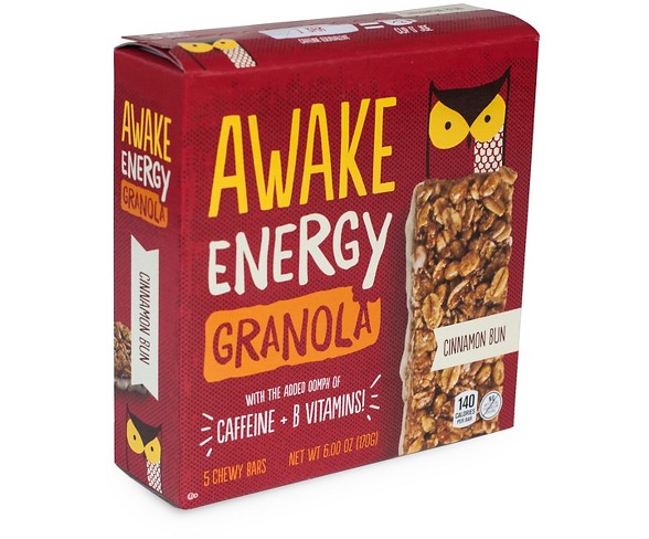 Awake Cinnamon Bun Energy Granola Bar 6 oz