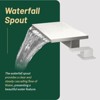 Cobbe Brushed Nickel Widespread Waterfall Bathroom Sink Faucet 3-Hole 8-Inch Modern Bathroom Faucet Two-Handle Sink Faucet - 4 of 4
