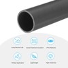 Unique Bargains Water Plumb DIY Crafts High Impact Rigid Round Pipes 8" Length ID 1.1" OD 1.26" Light Grey - 3 of 4