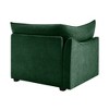 Vynxaria Modern Sofa Green Chenille, Wrapped Backrest/Armrest, Crescent Shape, Storage Drawers/Footrest, 2/3/4-Seat for Nordic/Modern Decor - 3 of 4
