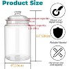 2 Pack 130 oz Large Cookie Jar with Lid, Clear Acrylic Candy Jar Airtight Food Storage Canister - 2 of 4