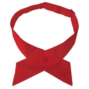 Women's Solid Color 1.75" W x Up to 19" L Crossover Tie Uniform Adjustable Neck tie - 1 of 3