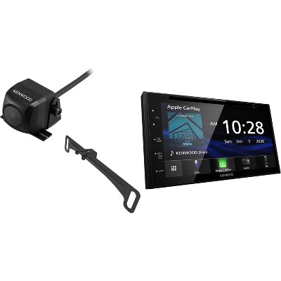 Kenwood DDX57S MultiMedia Receiver with CMOS-230LP Rearview Camera with License Plate Mounting Hardware