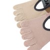 Anna-Kaci 3 Pairs Women's Cotton Sports Five Toe Anti Slip Fitness Yoga Socks with Elastic Strap - 3 of 3