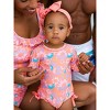 RuffleButts Baby/Toddler Girls UPF50+ Long Sleeve One Piece Rash Guard - 4 of 4
