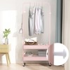 YIYIBYUS Garment Rack, Clothing Rack With 2 Baskets, Movable Clothing Rack - 3 of 4
