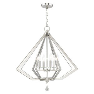 Livex Lighting Diamond 6 - Light Chandelier in  Polished Nickel - 1 of 2