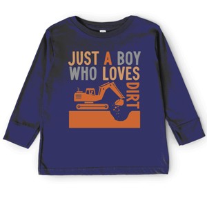 The Juniper Shop Just A Boy Who Loves Dirt Toddler Long Sleeve Tee - 1 of 4