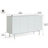 TIRAMISUBEST 4 Door Cabinet - Cream Color Mobile File Cabinet - 4 of 4