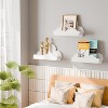 Attop Cloud Shelves for Kid’s Room Nursery Wall Deor Set of 3,White Cloud Bookshelf Floating Shelf - 4 of 4