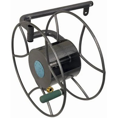 Yard Butler 100 Foot Wall Mounted Swivel Steel Construction Garden Hose Reel