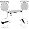 Flash Furniture 28"W x 47.5"L Rectangle Wave Flexible Collaborative Thermal Laminate Activity Table - Height Adjustable Short Legs - image 3 of 4