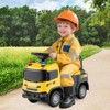 Costway Licensed Scania Toy Fire Truck with Lights Sounds & Under-Seat Storage Red/Yellow/White - 2 of 4