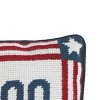 C&F Home 6.5"  x 9" Patriotic Year "2000" Stars & Stripes Red White and Blue Needlepoint Small/Petite Accent Throw Pillow - 2 of 3