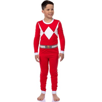 Power Rangers Boys' Red Ranger Classic Character Costume Sleep Pajama Set Red
