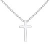 925 Sterling Silver Cross Necklace for Women - Bright White Rhodium Plating - Solid Minimalist Design - 2 of 4