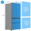 33 Inch Large Capacity French Door Refrigerator, 18.75 cu.ft Refrigerator with 2 Doors & 2 Drawers - 3 of 4