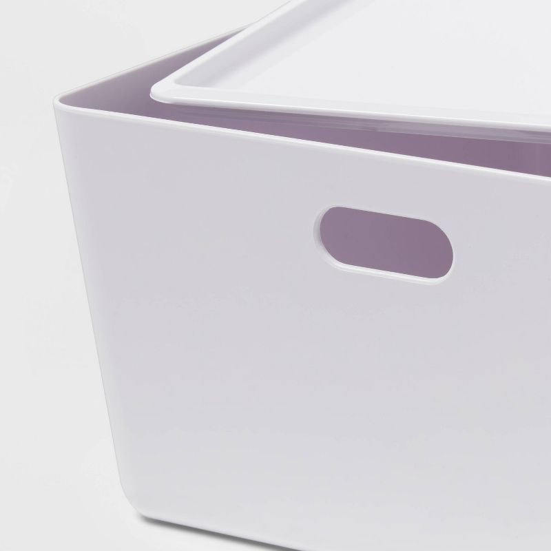 11L Stacking Bin with Lid White - Brightroom&#8482;, 4 of 8