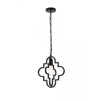 Elegant Lighting Sandara 1 light pendant in black