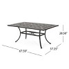 NicBex 67.5" Outdoor Dining Table,Rectangle  Patio Table with Aluminum Frame for 2 to 4 Chairs,Outdoor Furniture,Copper - 3 of 4