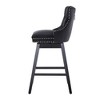 Beautyolove Velvet Upholstered Solid Wood Frame Counter Height Bar Stool Swivel Counter Stool with Back (Set of 2) - 4 of 4