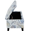 Kumasinova Storage Ottoman with Floral Patterned Fabric,Storage Bench with Safety Hinge,Multi-Functional Footrest & Seat for Living Room,Bedroom - 3 of 4