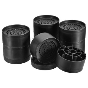 Unique Bargains Adjustable Anti-Slip Chair Table Round Furniture Risers 4 Set - 1 of 4