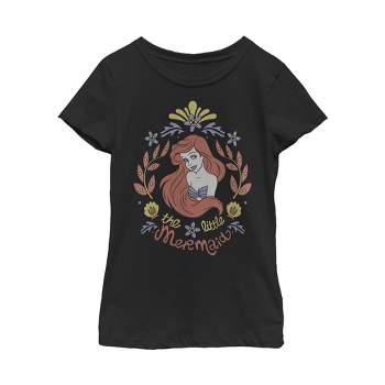 Girl's The Little Mermaid Ariel Seaweed Frame T-Shirt