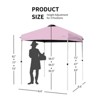 6x6 FT Pop Up Canopy Tent Camping Sun Shelter with Roller Bag Blue/Gray/White/Pink - 3 of 4