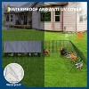 Metal Chicken Coop with Run - Outdoor Portable Chicken Tractor with Waterproof Cover, Predator-Proof Poultry Enclosure for Hens, Ducks, Rabbits - 3 of 4