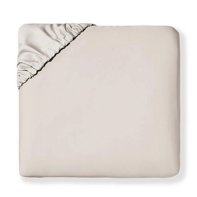 Makemake Organics GOTS Certified Organic Cotton Kids Fitted Sheet - Taupe