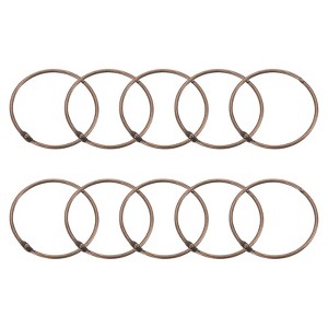 Unique Bargains Carbon Steel Loose Leaf Binder Snap Shower Curtain Rings 15 Pcs - 1 of 4