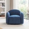 SEYNAR Modern Teddy Upholstered 360 Degree Swivel Armchair with Metal Base - 2 of 4