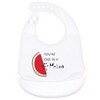 Hudson Baby Infant Girl Silicone Bibs 2pk, Fruits, One Size - 2 of 3