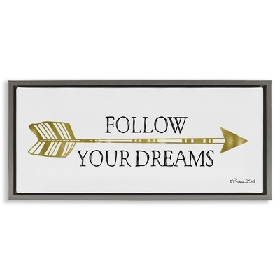 Stupell Industries Follow Your Dreams with Arrow, 25" x 11"