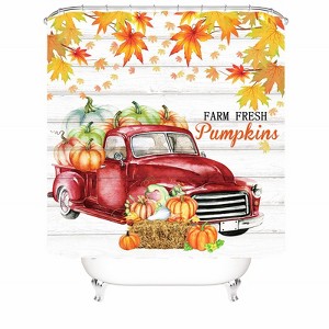 Fresh Pumpkin Shower Curtains for Bathroom Waterproof Fabric Bath Curtain Durable Soft Stylish Bathroom Decor 72x72 Inch - 1 of 1