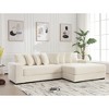 TiramisuBest Oversized Corduroy L Shaped Sofa  Modular sofa Left Chaise Eight Pillows Two Piece Corner Couch - 3 of 4