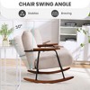Modern Rocking Accent Chair, Mid-Century Armchair with Metal Frame for Living Room, Bedroom, Office - 3 of 4