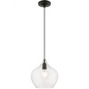Livex Lighting Aldrich 1 - Light Pendant in  Black/Brushed Nickel - 3 of 4