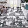 Modern Abstract Geometric Area Rug Machine Washable Rug With Non-Slip Backing Stain Resistant Easy Cleaning Indoor Low Pile Floor Cover For Home Decor - 3 of 4