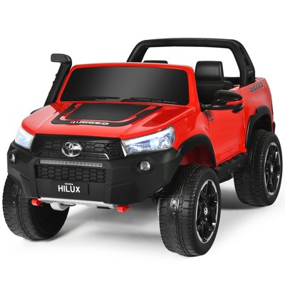 Image of Costway 2x12V Licensed Toyota Hilux Ride On Truck Car 2-Seater 4WD w/ Remote Control Red