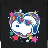 Men's - Peanuts - Snoopy Groovy Heart Graphic Fleece Sweatshirt - 2 of 4