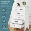 Bedroom chest of drawers, 45 inches high gray chest of drawers with storage function, wardrobe wooden dressing table for bedroom, living room - 4 of 4