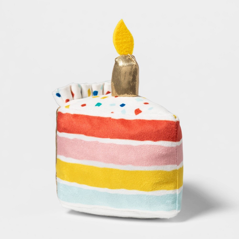 Photos - Dog Toy Birthday Cake Slice Plush  - Boots & Barkley™