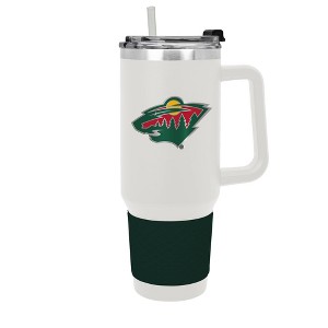 NHL Minnesota Wild White Colossus Travel Mug with Team Color Silicon Gripe - 40oz - 1 of 4
