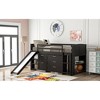 Twin Size Loft Bed with Cabinets, Shelves and Slide - 3 of 4