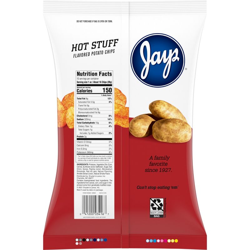 Jays Potato Chips Hot Stuff - 10oz, 2 of 7