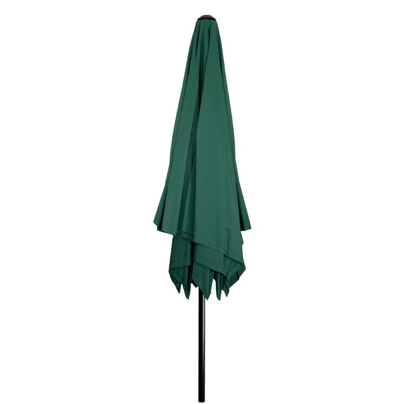 Northlight 8.5ft Outdoor Patio Lotus Umbrella with Hand Crank, Green, 5 of 7