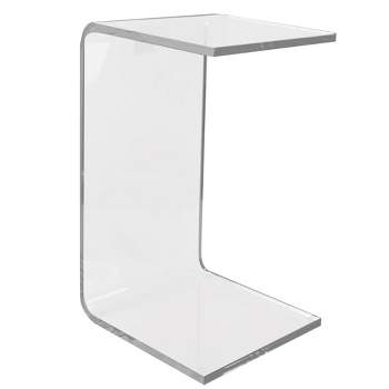 Designstyles Luxurious Acrylic C Shaped Table, Beautiful Living Room Decor, Perfect For Sofas and Beds